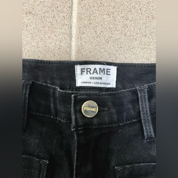 Frame denim black skinny jeans size 25 - Picture 3 of 5